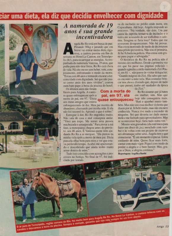 'Minha vida sempre foi um livro aberto', declarou Ro Ro, posando descontraída em hotel na serra fluminense