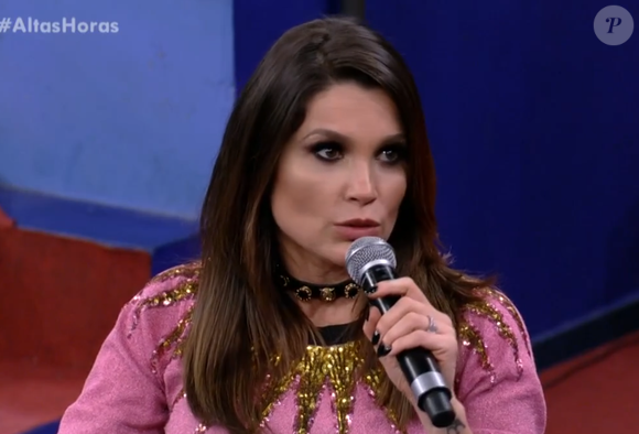 No 'Altas Horas' em 2017, Flávia Alessandra comentou sobre a faculdade de Direito e a carreira de atriz.