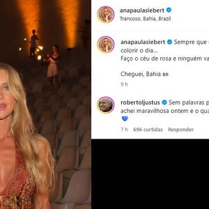 Roberto Justus fez questão de elogiar publicamente a esposa, Ana Paula Siebert