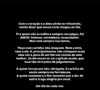"Pra quem não acredita e sempre nos julgou, foi AMOR. Intenso, verdadeiro, avassalador. Mas nem sempre isso basta", escreveu Lorena Maria