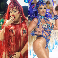 Plumas, pedrarias e até livros: rainhas da Mocidade, Tijuca, Mangueira e Niterói abrem o Carnaval 2026 no 1º ensaio técnico da Sapucaí