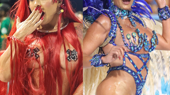 Plumas, pedrarias e até livros: rainhas da Mocidade, Tijuca, Mangueira e Niterói abrem o Carnaval 2026 no 1º ensaio técnico da Sapucaí