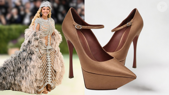 O sapato Yigit de Amina Muaddi usado por Beyoncé no Met Gala 2026 já entrou para a lista dos saltos mais comentados do ano