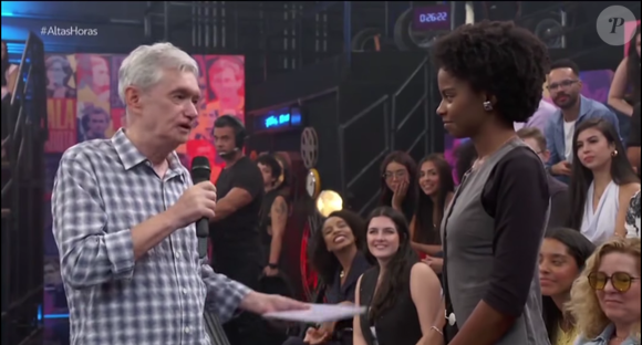 Durante o programa, Mirella Archangelo deu uma entrevista para Serginho Groisman e comentou a influência de Glória Maria em sua carreira