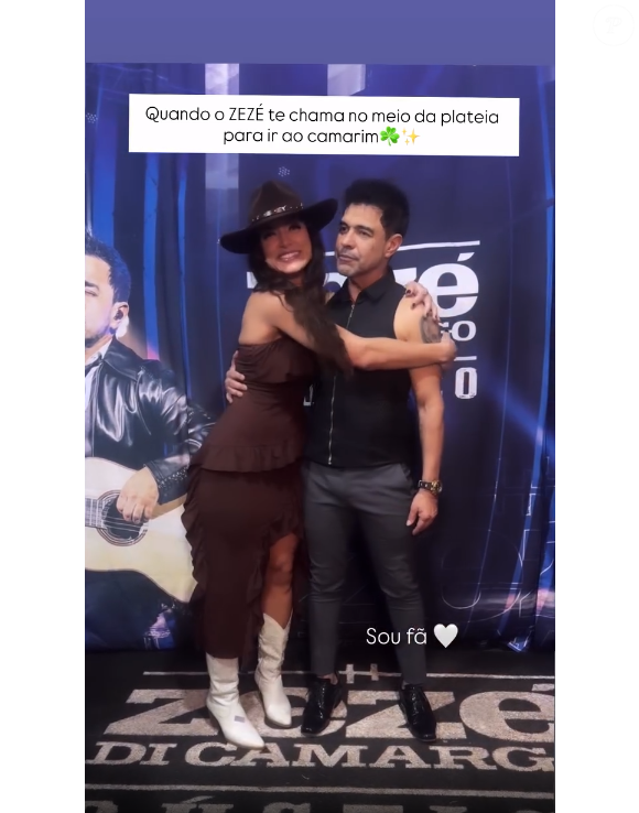 Fã de Zezé Di Camargo lamentou polêmica: ‘Respeito o fato de ele ser muito bem casado’, disse Julyenne Ribeiro ao jornal Extra