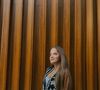 Rafaella Justus adicionou a estética boho-chique com um colete preto bordado