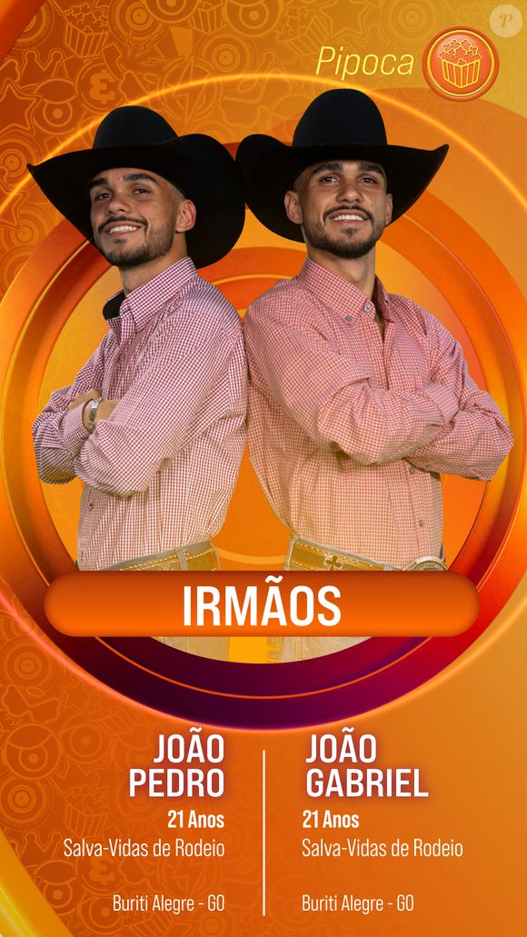 BBB 25: os anônimos João Gabriel e  João Pedro, gêmeos, ficaram com mais de 10% dos votos na enquete UOL