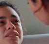 Joélly (Alana Cabral) apanha de Gerluce (Sophie Charlotte) após contar sobre venda de bebê