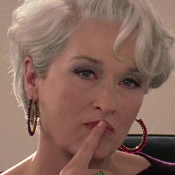 Meryl Streep interpretou a icônica Miranda Priestly em 'O Diabo Veste Prada' (2006).