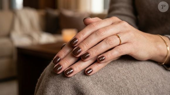 O marrom-chocolate atravessa as estações e continua elegante na primavera. Sóbrio, quente e sofisticado, o tom é uma aposta certeira para quem procura uma manicure versátil e atemporal