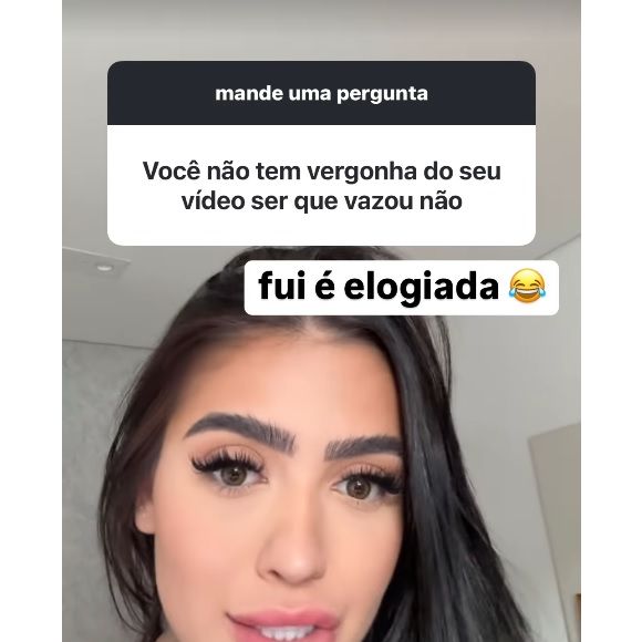 MC Mirella voltou a comentar vídeo íntimo vazado na web ao responder perguntas de seguidores no Instagram