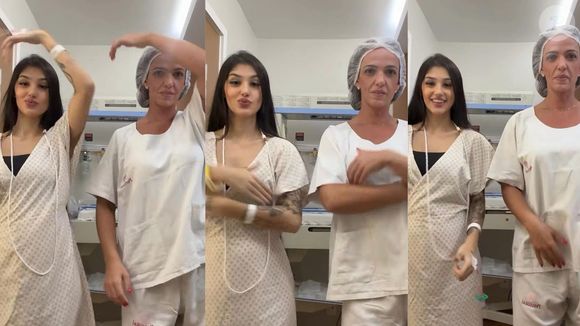 'Bora parir': Bia Miranda dança com obstreta ao som de Anitta em pleno trabalho de parto e vídeo viraliza