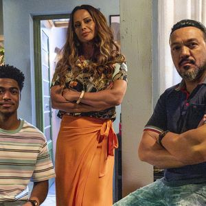 Viviane Araujo contracena com Belo, seu ex-namorado na vida real; o namoro aconteceu no final dos anos 90