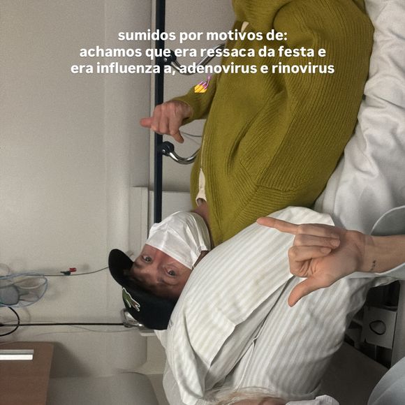 Em seus stories, Isa Scherer contou ter sido diagnosticada com influenza A, adenovírus e rinovírus junto do marido