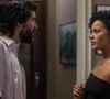 Antes da morte na novela Vale Tudo, Rubinho (Julio Andrade) sente palpitações ao ser ignorado por Maria de Fátima (Bela Campos)