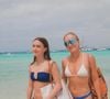 Em um clique ao lado da filha Eva, Angélica também posou com um biquíni de cintura baixa que deixou sua virilha à mostra