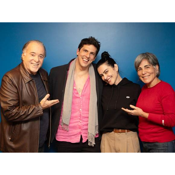Tony Ramos, Rafael Infante, Cleo e Gloria Pires nos bastidores do filme 'Seu eu fosse você 3'