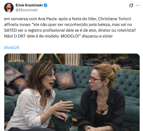 Cotada para o ‘BBB 26’, Christiane Torloni foi alvo de memes com inteligência artificial, que criaram situações com a atriz no confinamento
