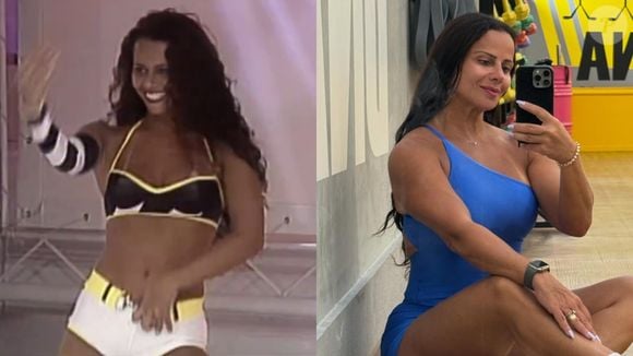 Viviane Araújo já tinha silicone nos seios nos anos 90, mas com o passar do tempo e a troca de próteses ganhou mais destaque