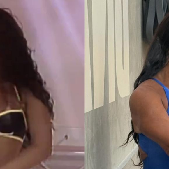 Viviane Araújo já tinha silicone nos seios nos anos 90, mas com o passar do tempo e a troca de próteses ganhou mais destaque
