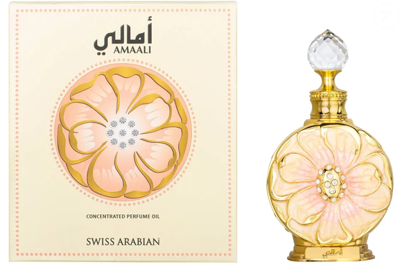 O perfume árabe feminino Swiss Arabian (Amaali).