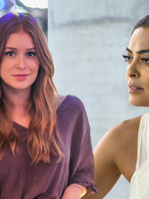 Há 11 anos, Marina Ruy Barbosa e Juliana Paes protagonizavam 'Totalmente Demais' com office looks: aqui estão 18 looks com gola alta, decote e vestidos que queremos usar até hoje