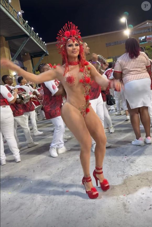 Rainha das rainhas - e do Salgueiro! - Viviane Araújo exibiu o corpo escultural em um look transparente