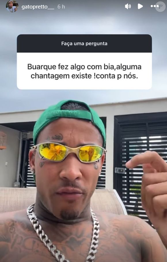 Namorado de Bia Miranda, Gato Preto afirmou que Buarque pede R$ 30 mil de pensão à influencer