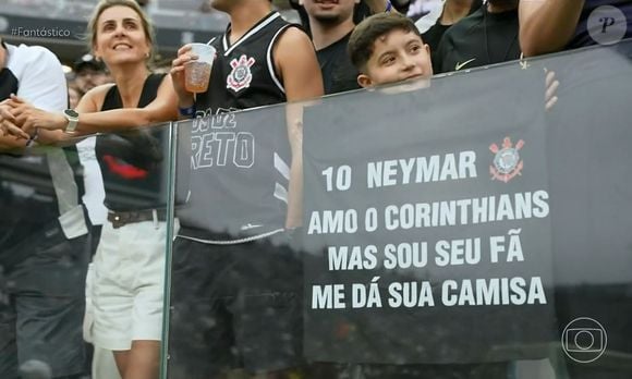 Tudo começou quando o menino pediu a camisa de Neymar no clássico entre Santos e Corínthians