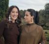 Claudia Raia, no casamento de Kananda Raia, ao lado da filha Sophia