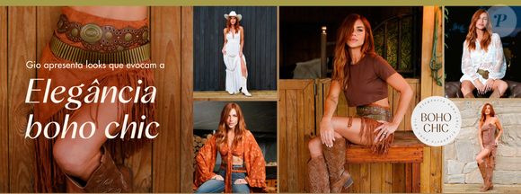 Moda boho chic faz parte dos looks de Giovanna Ewbank na coleção com a Shein.