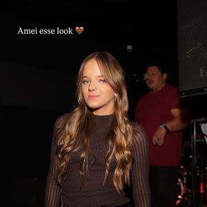 Rafaella Justus se derreteu ao exibir a produção para a festa: ‘Amei esse look’