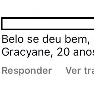 ‘Belo se deu bem, pegou de novo a Gracyanne, 20 anos mais nova (risos)', escreveu a seguidora que ganhou o like de Rayane, nova namorada do cantor