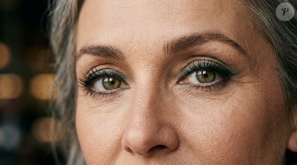 O verde-sálvia, um tom de verde acinzentado, também aparece como uma alternativa interessante depois dos 50. A tonalidade é associada a uma aparência mais fresca e suave, enquanto o verde-azulado pode ser usado em produções de maquiagem mais intensas