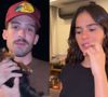 Bruna Marquezine e João Guilherme curtiram uma noite entre amigos
