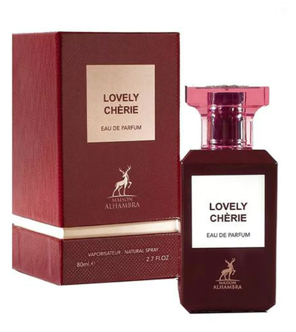 O perfume árabe feminino Lovely Chèrie, de Maison Alhambra.