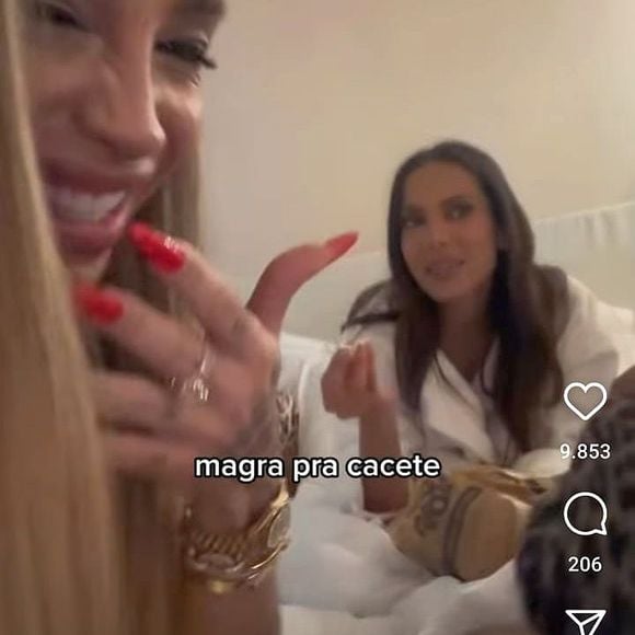 Anitta afirmou que Maya Massafera está magra além da conta