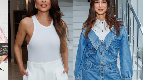 Kimono estampado, calça de alfaiataria, macacão jeans e mais: um raio-x dos looks de Juliana Paes, Thaila Ayala e ex-BBB em evento do Março Lilás
