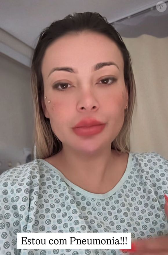 Andressa Urach foi internada com pneumonia recentemente.