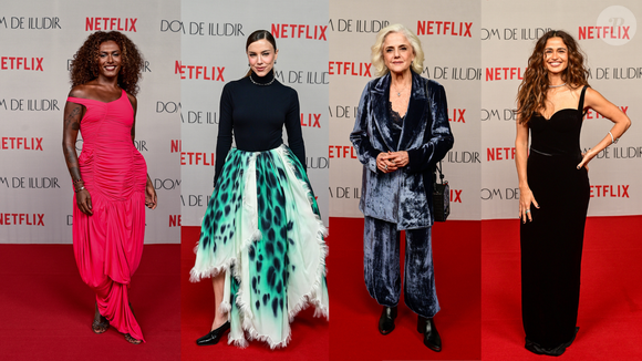 Liniker, Alice Wegmann, Marieta Severo e Nanda Costta na première de ‘Dom de Iludir’, nova série da Netflix