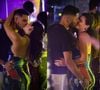 Irmã de Bruna Marquezine, Luana Maia beija muito e ganha mão boba de namorado no Réveillon de Milagres. Fotos!