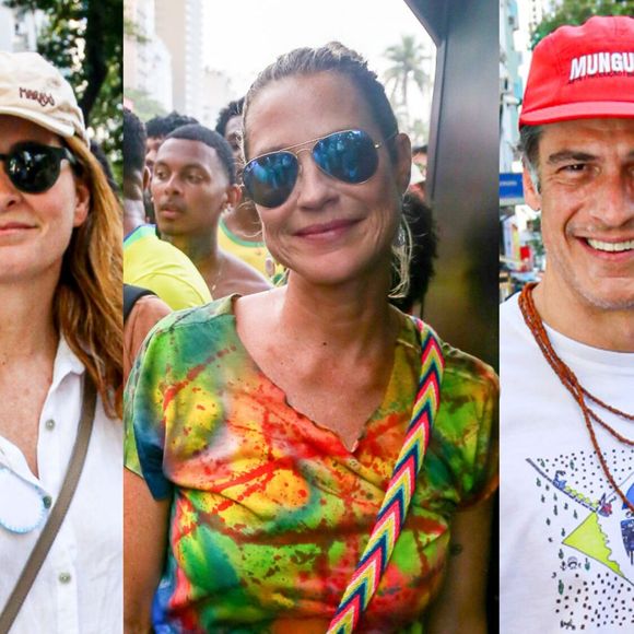 Claudia Abreu, Luana Piovani e Mateus Solano marcaram presença na manifestação que aconteceu em Copacabana