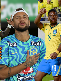 De olho na mala dos jogadores! Com Louis Vuitton azul, Hermès gigante e mochila cinza da Nike, Neymar, Vini Jr., Endrick e Paquetá somam juntos, só em bolsas e malas, quase R$ 270 mil