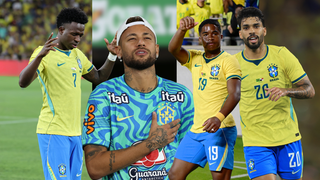 De olho na mala dos jogadores! Com Louis Vuitton azul, Hermès gigante e mochila cinza da Nike, Neymar, Vini Jr., Endrick e Paquetá somam juntos, só em bolsas e malas, quase R$ 270 mil
