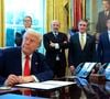 Donald Trump durante discurso em evento republicano, onde defendeu o aumento das tarifas contra a China.