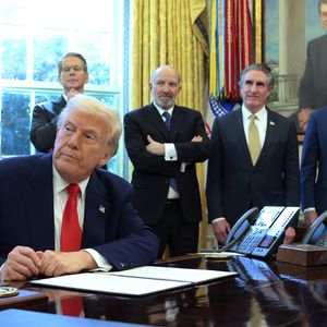 Donald Trump durante discurso em evento republicano, onde defendeu o aumento das tarifas contra a China.