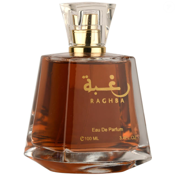 O perfume árabe Raghba, de Lattafa, traz notas elegantes e cítricas, com a presença marcante de baunilha em sua composição.