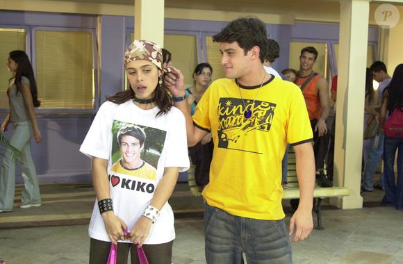 Alexandre Slaviero, no auge, com Gisele Frade na novelinha 'Malhação'