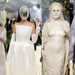 Os famosos podem tudo? De estátua viva a rosto tampado e 'obsessor' nas costas: os 16 looks mais SURREAIS do Met Gala 2026