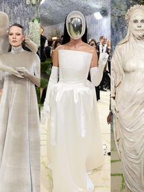 Os famosos podem tudo? De estátua viva a rosto tampado e 'obsessor' nas costas: os 16 looks mais SURREAIS do Met Gala 2026